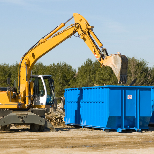 are there any restrictions on where a residential dumpster can be placed in Dunbar